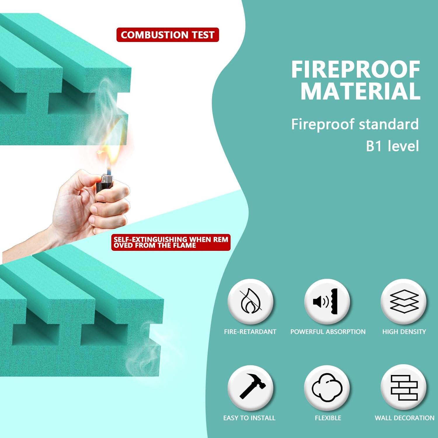 Paquete de 50 Paneles Acústicos GZ-L 30.48x30.48 cm Azul