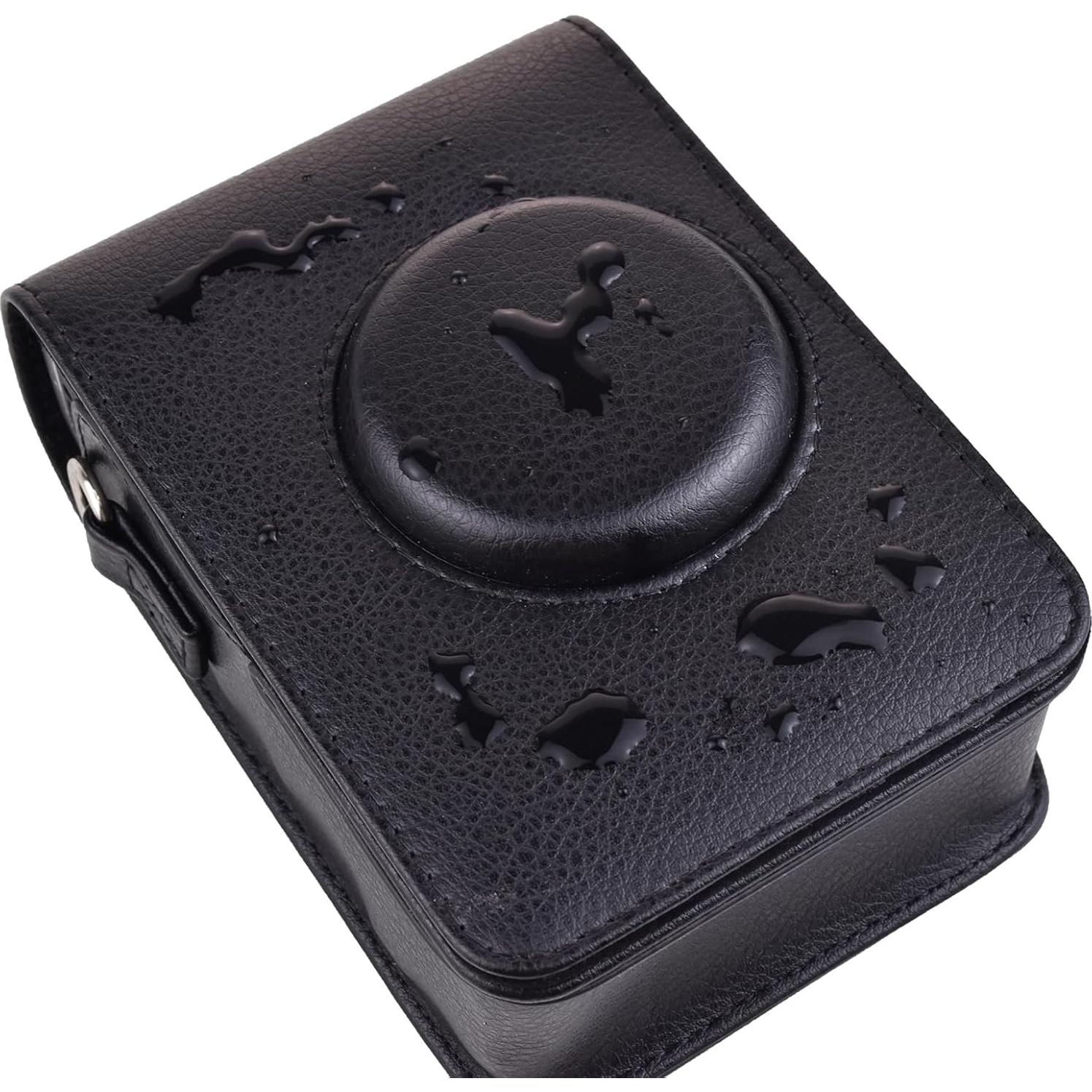 Funda Protectora Rieibi para Cámara Fujifilm Instax Mini EVO - Cuero PU Negro