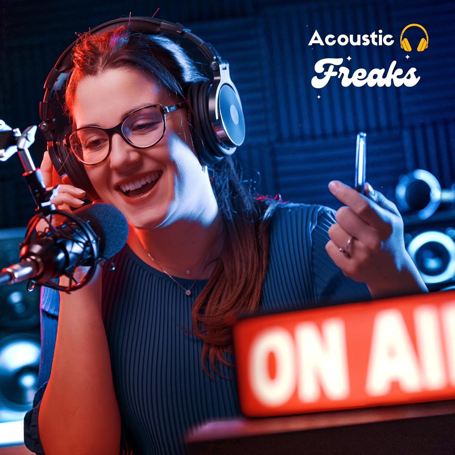 Paquete de 12+1 Paneles Acústicos de Espuma 30.48x30.48cm