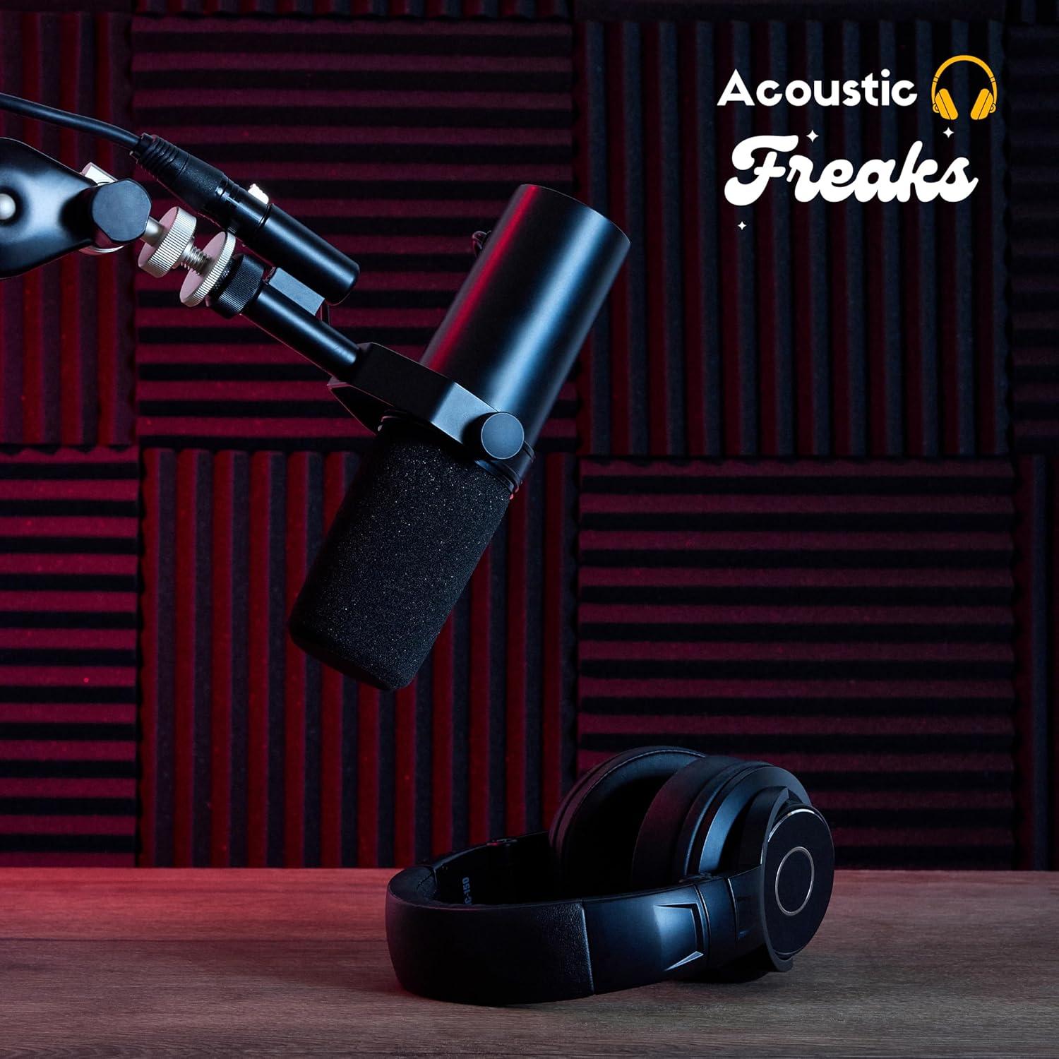 Paquete de 12+1 Paneles Acústicos de Espuma 30.48x30.48cm