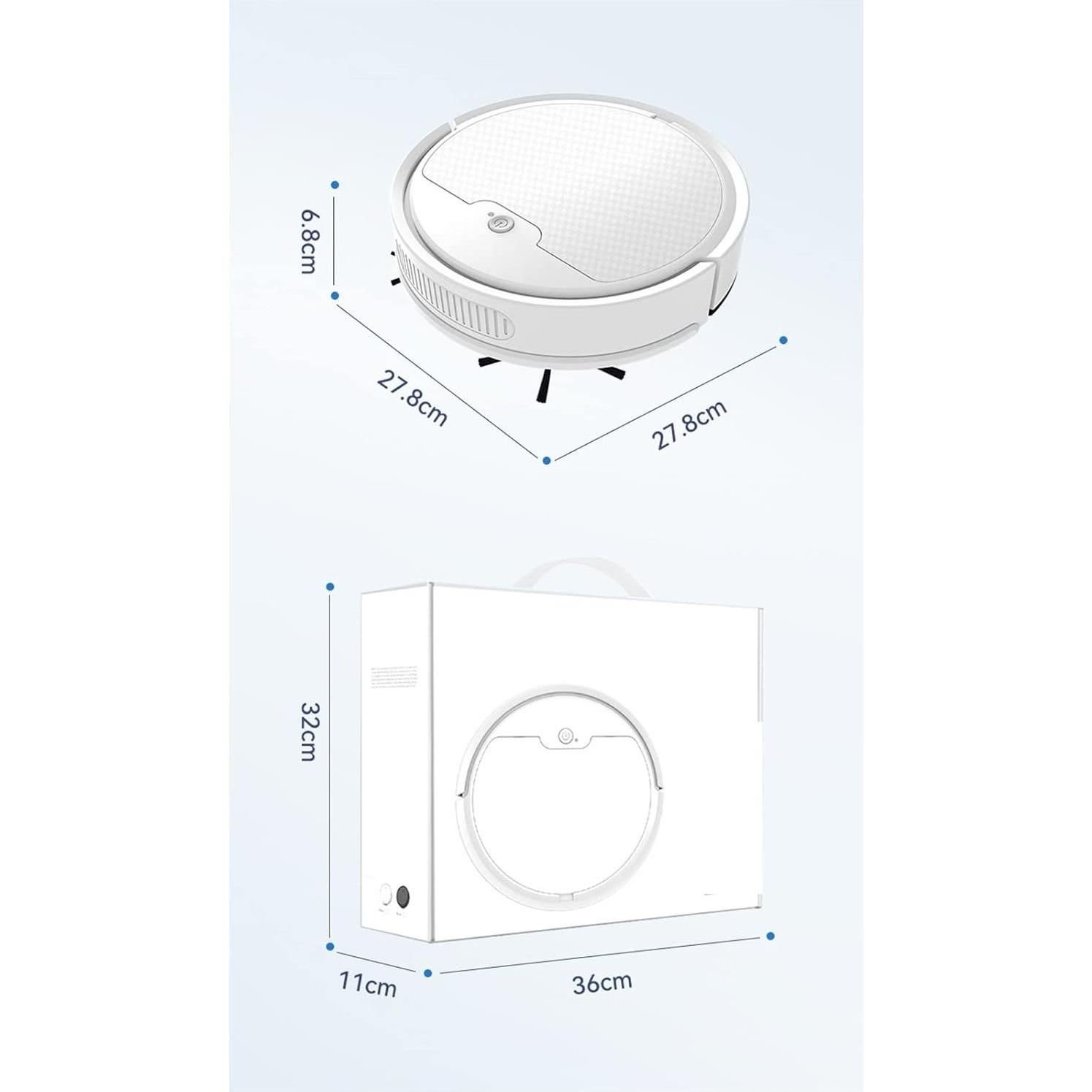 Aspiradora Robot WAGNUS Inalámbrica Control Remoto 27.8cm