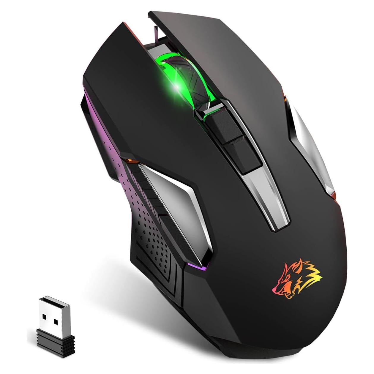 Ratón Gaming Inalámbrico FELICON Recargable 3 Niveles DPI Negro