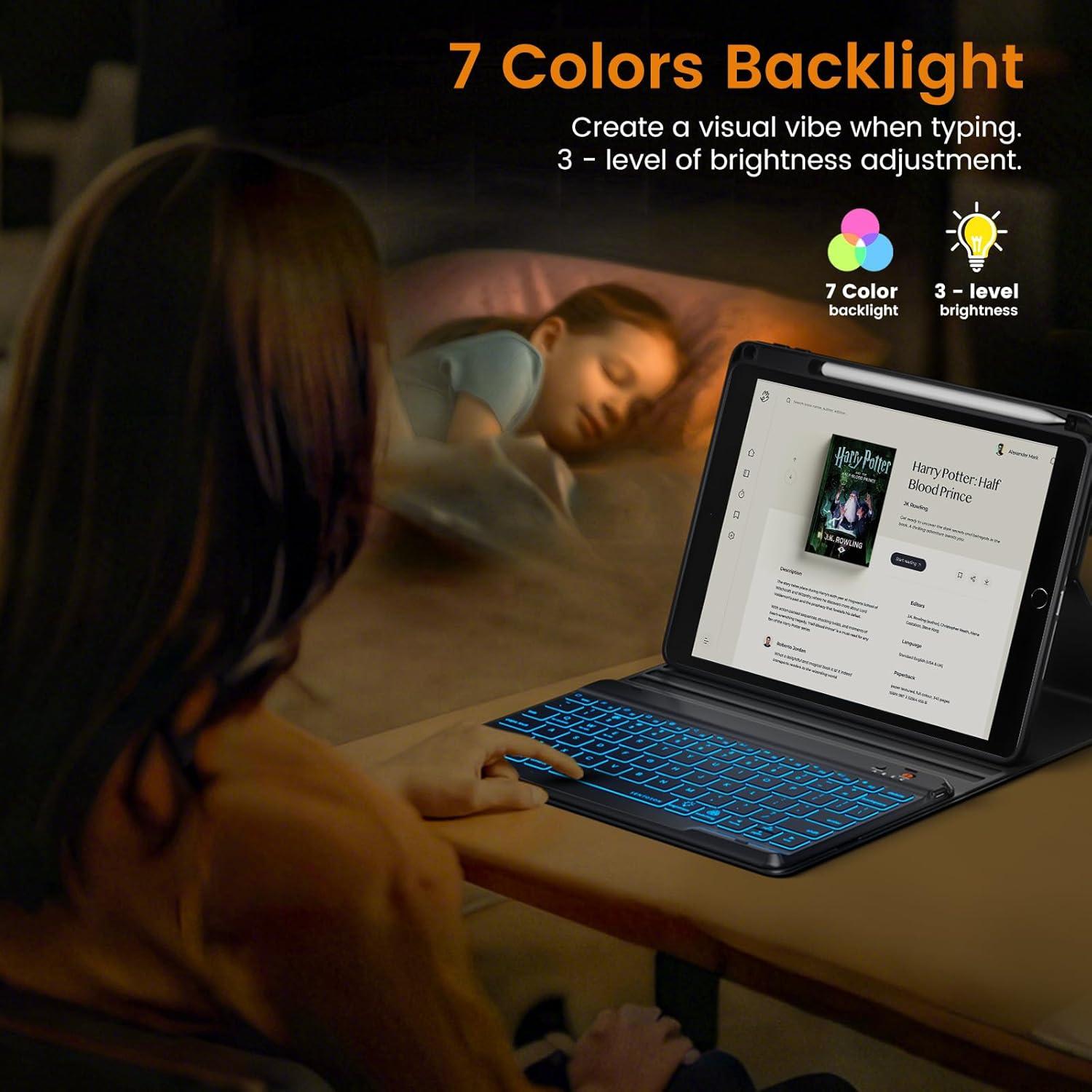 Funda con Teclado Inalámbrico OYEEICE para iPad Air 11" M2/5/4/Pro