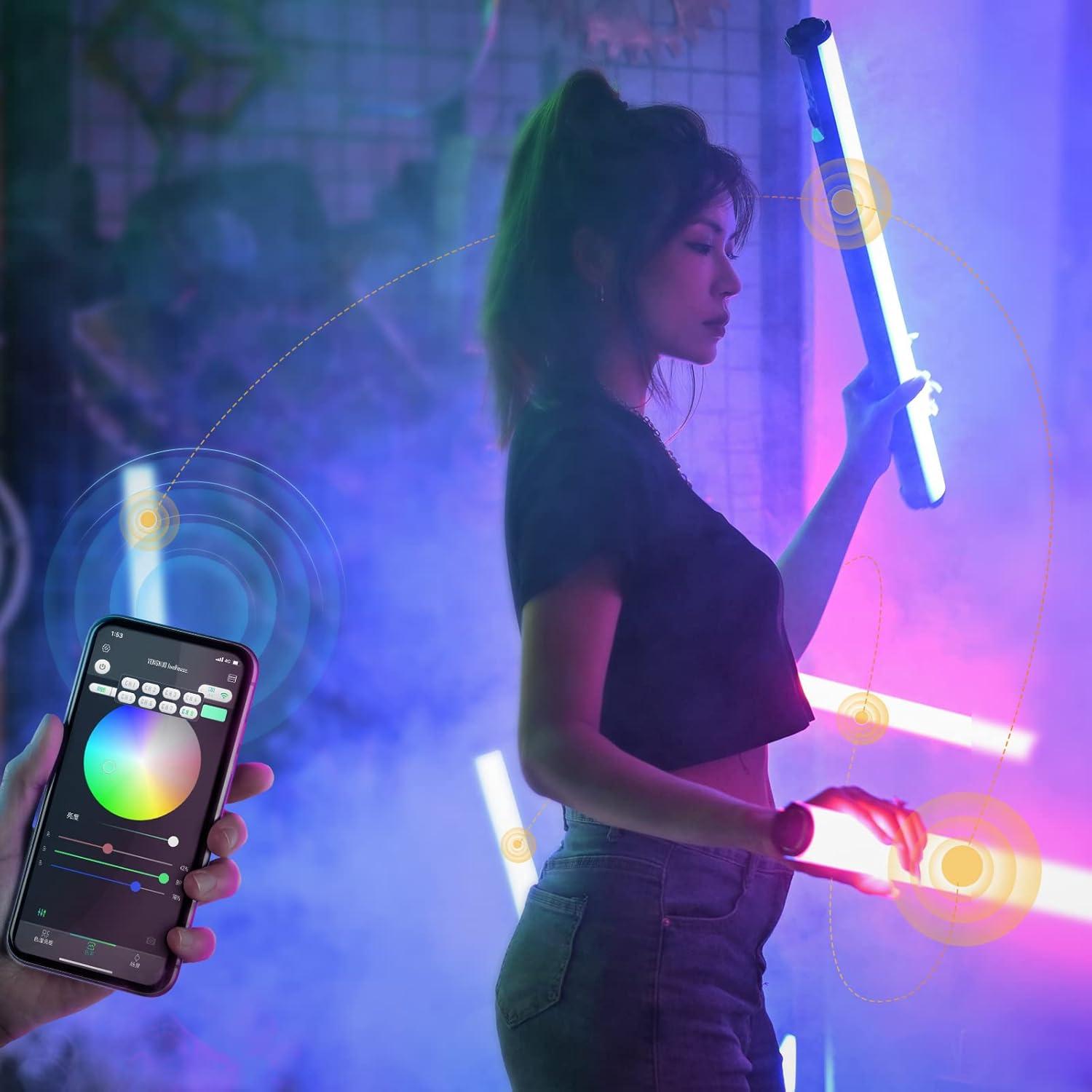 Luz LED Suave Yongnuo YN100 30W RGB 99cm Control Remoto