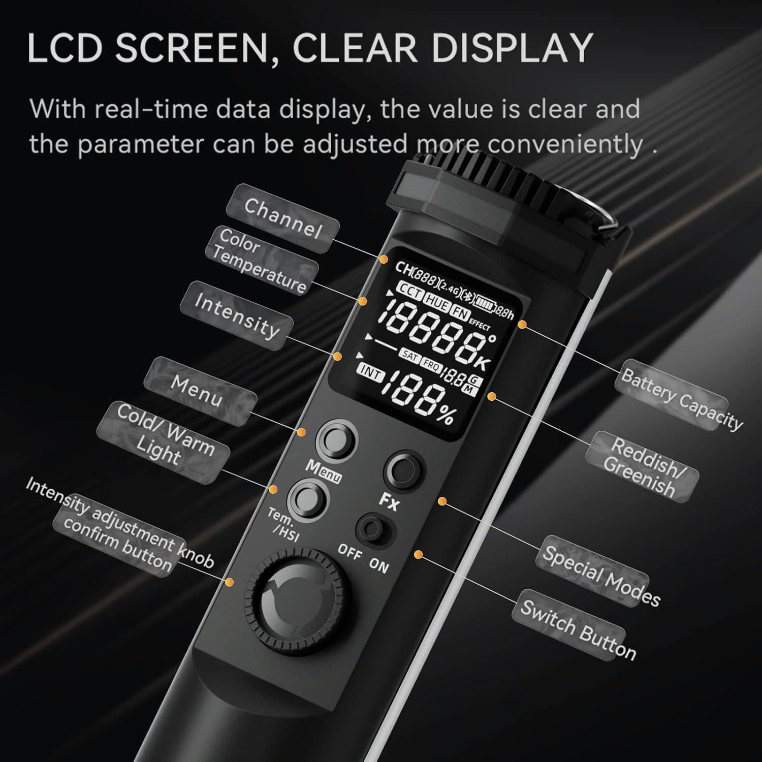 Luz LED Suave Yongnuo YN100 30W RGB 99cm Control Remoto