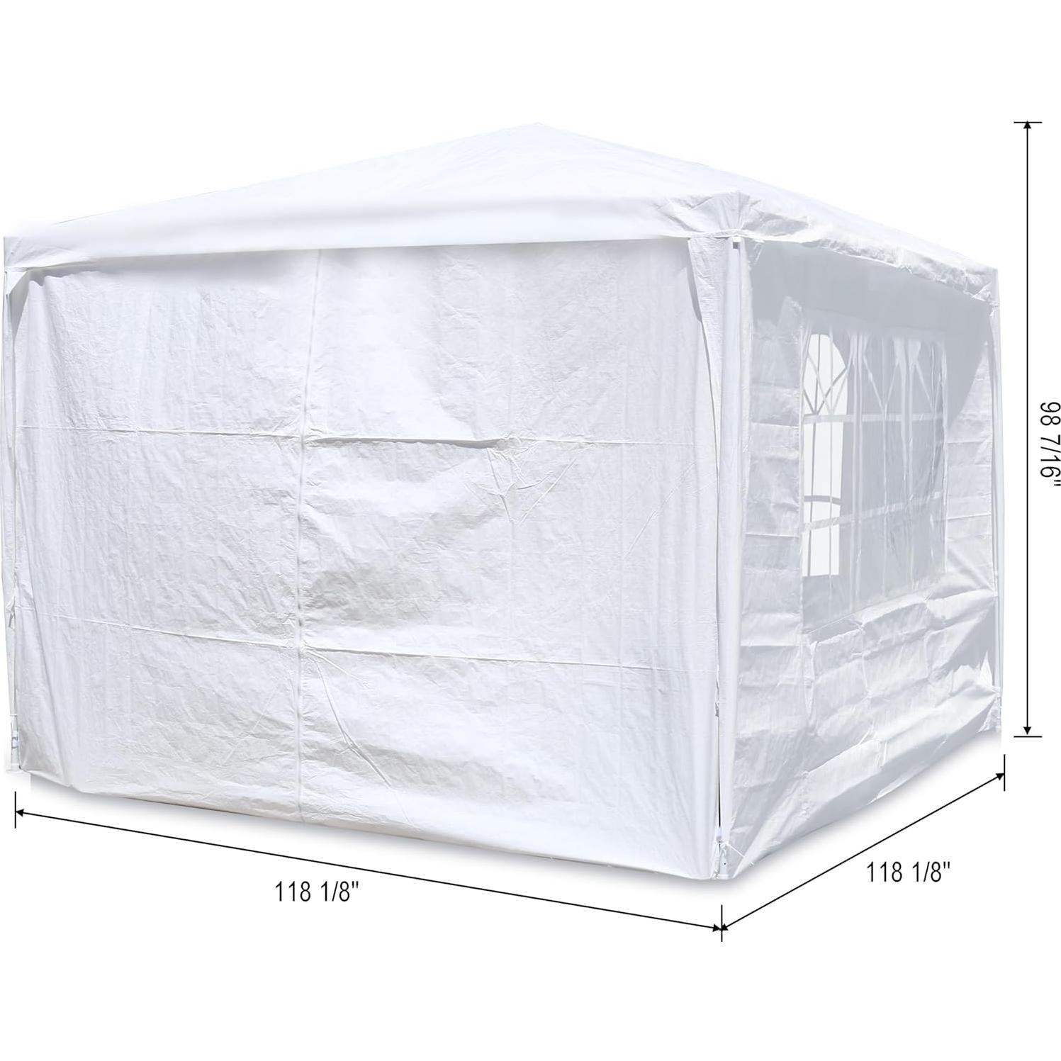Carpa de Fiesta CuisinSmart 3x3m Blanca con Paredes Removibles