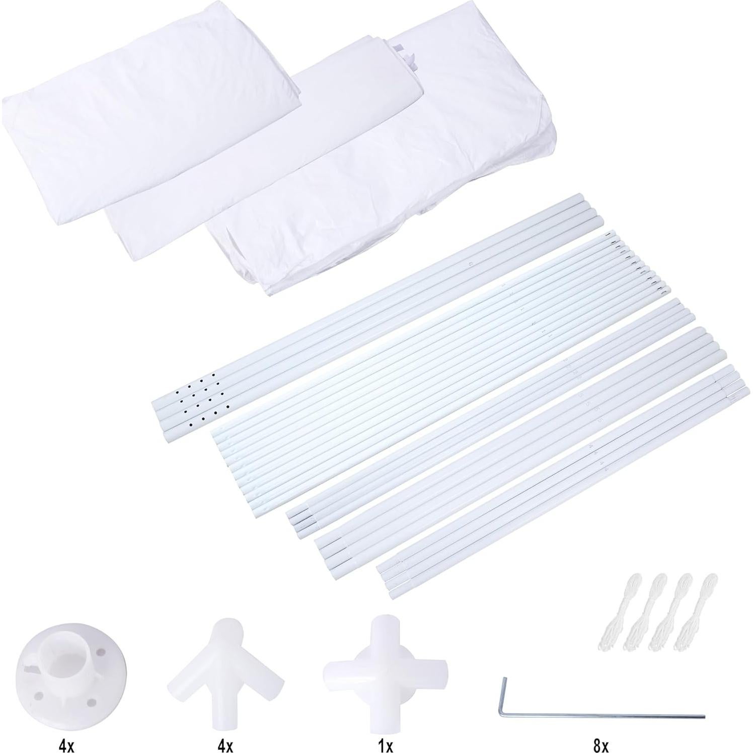 Carpa de Fiesta CuisinSmart 3x3m Blanca con Paredes Removibles