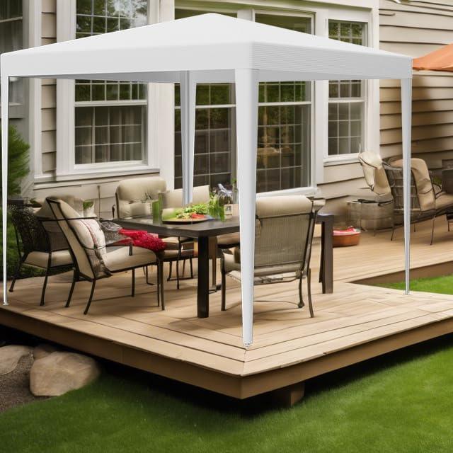 Carpa de Fiesta CuisinSmart 3x3m Blanca con Paredes Removibles