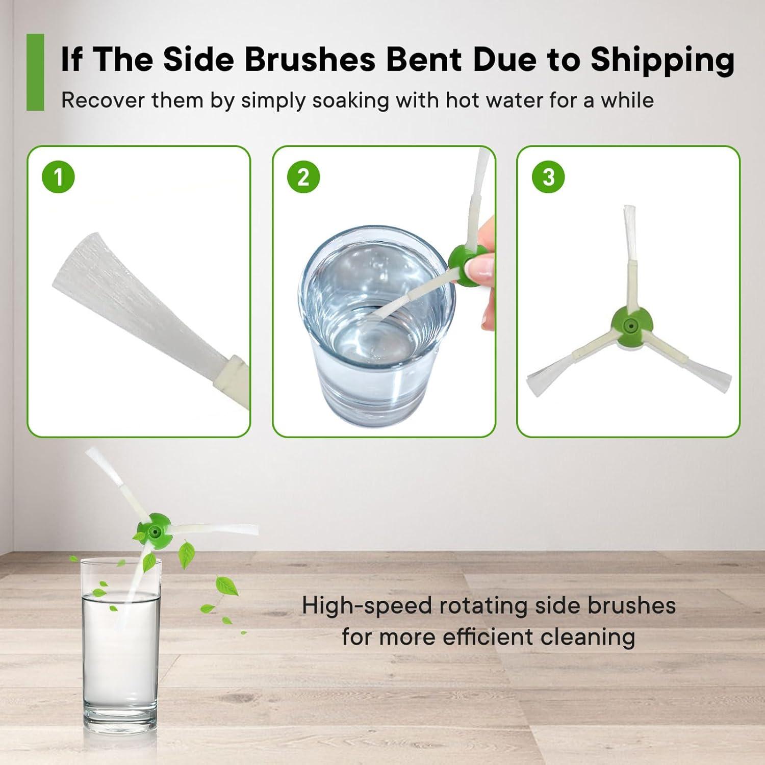 Repuestos Chrostion para iRobot Roomba i7 i3 i4 j7 E5 E6 E7 - 2 Juegos Cepillos, 6 Filtros, 8 Bolsas