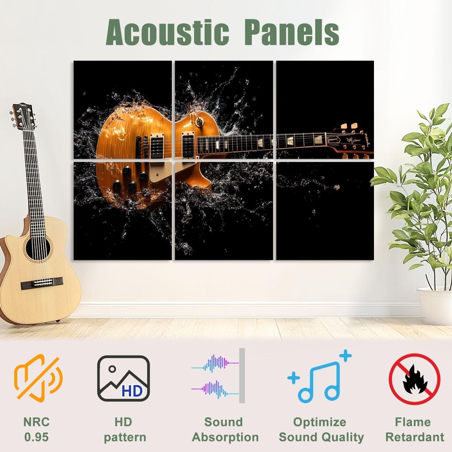 Paquete de 6 Paneles Acústicos Art 182x122 cm Decorativos