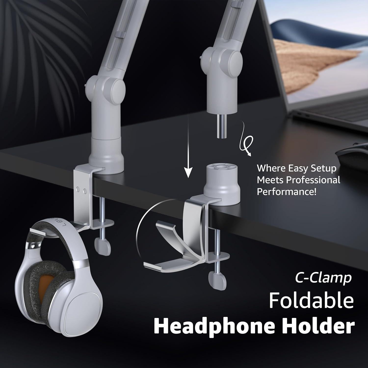 Brazo de Micrófono IXTECH Ajustable 360° para Podcast y Estudio