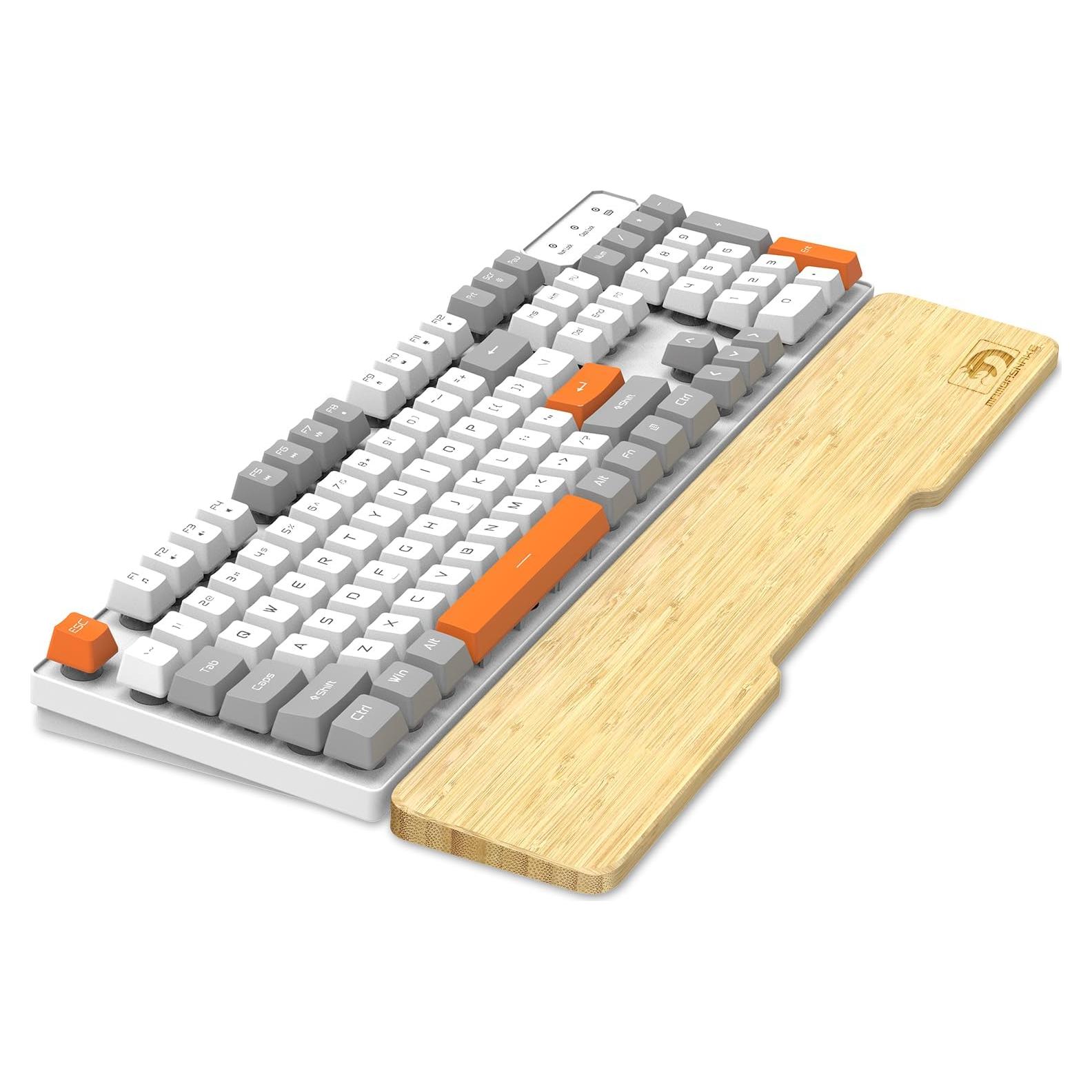 Reposamuñecas Ergonómico de Bambú MANBASNAKE 41.8x8x2.5cm