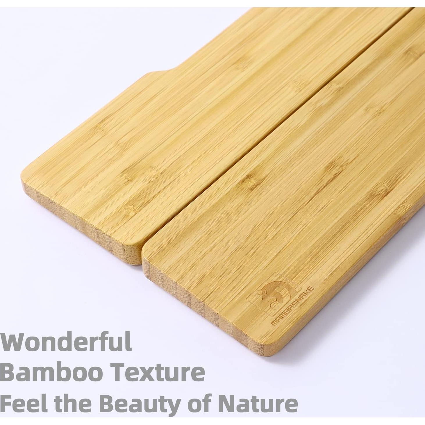 Reposamuñecas Ergonómico de Bambú MANBASNAKE 41.8x8x2.5cm