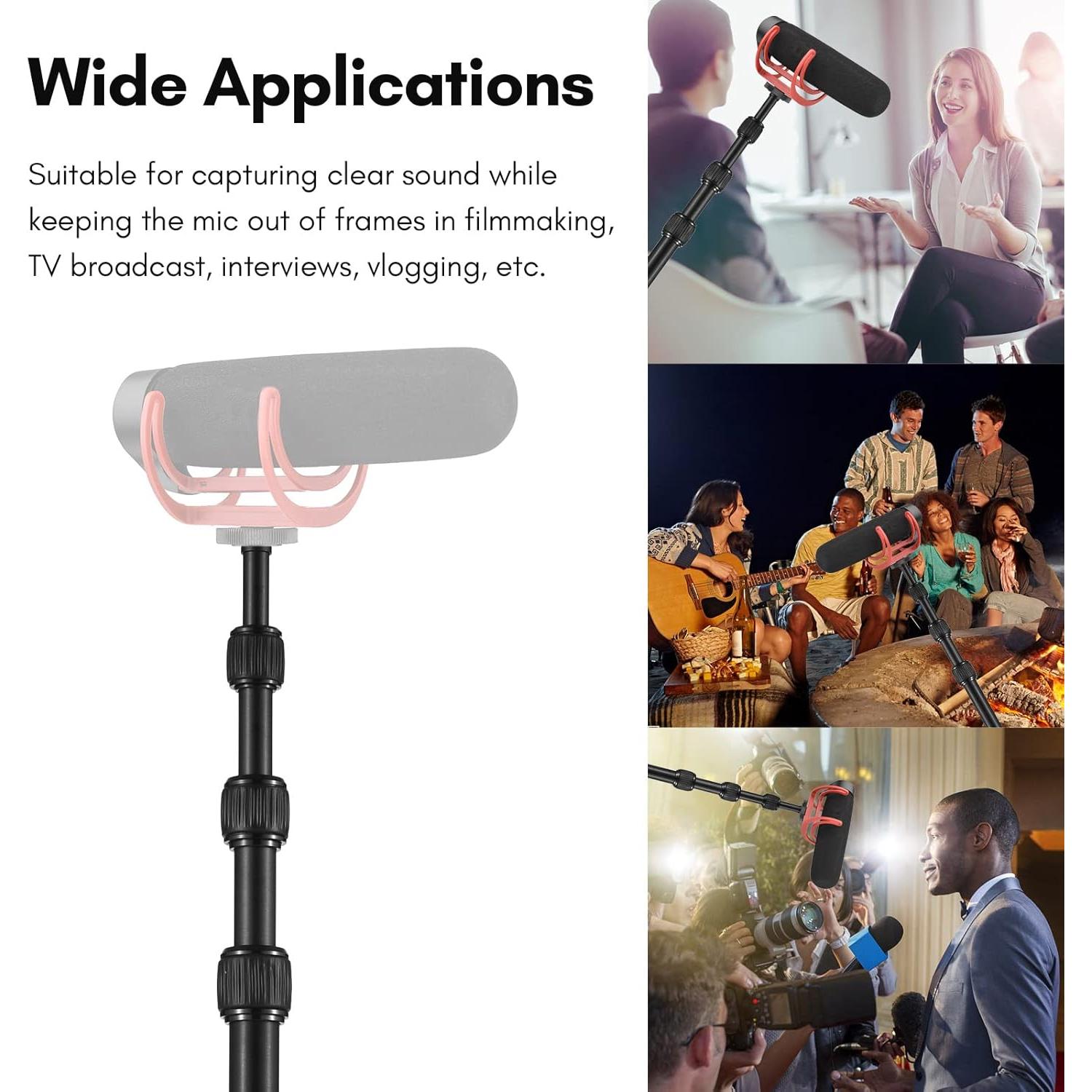 Pértiga de Micrófono Andoer Extensible 45-155cm Aluminio