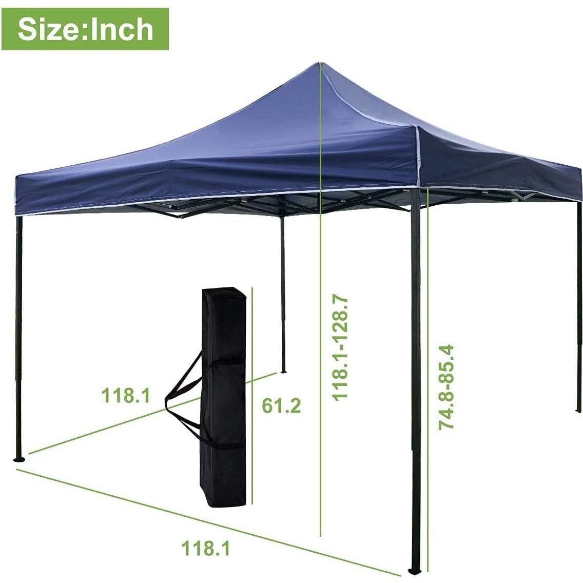 Carpa portátil Meet Perfect 3.05m x 3.05m impermeable azul