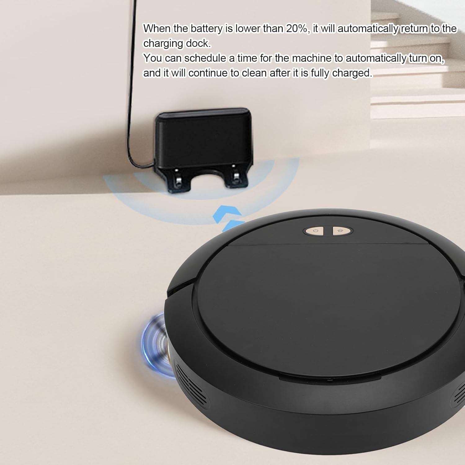 Aspiradora Robot Zerodis con Control por Voz y Mopa 335ml