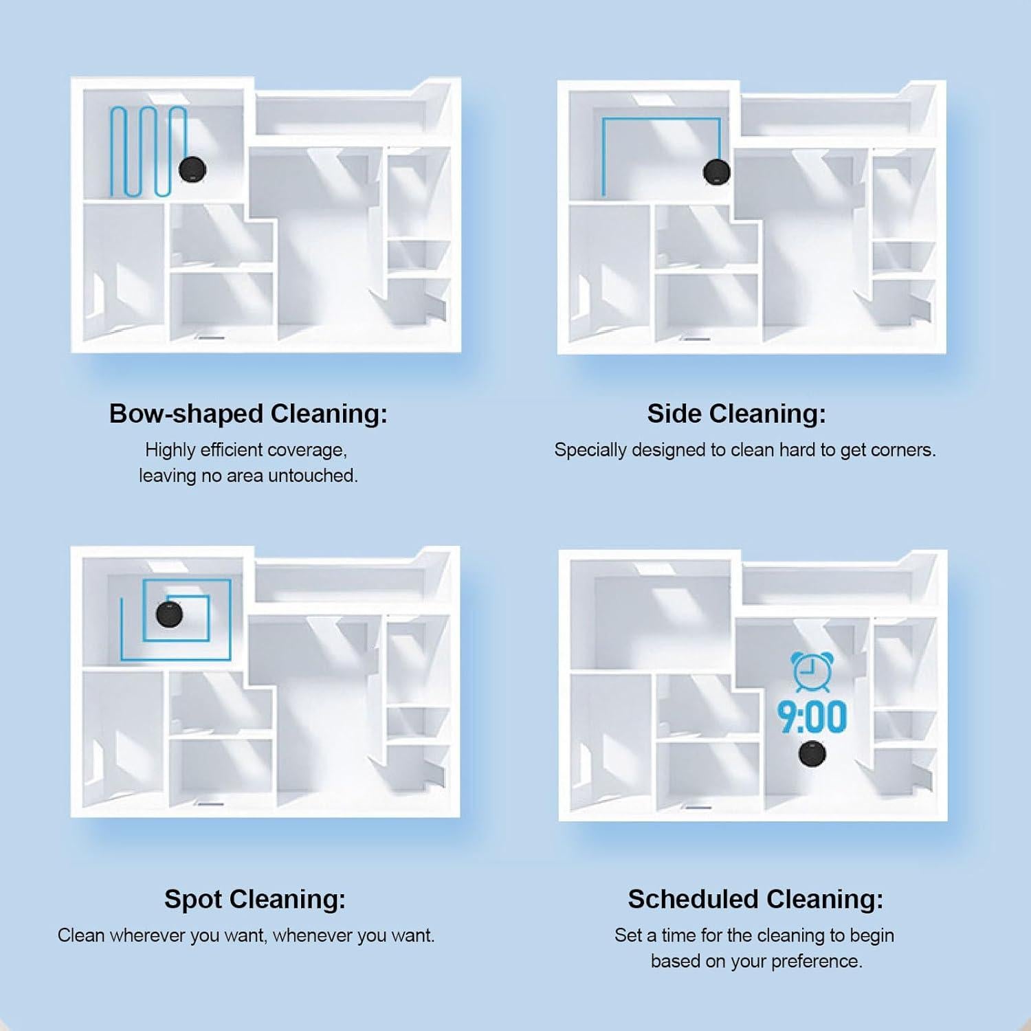 Aspiradora Robot Zerodis con Control por Voz y Mopa 335ml