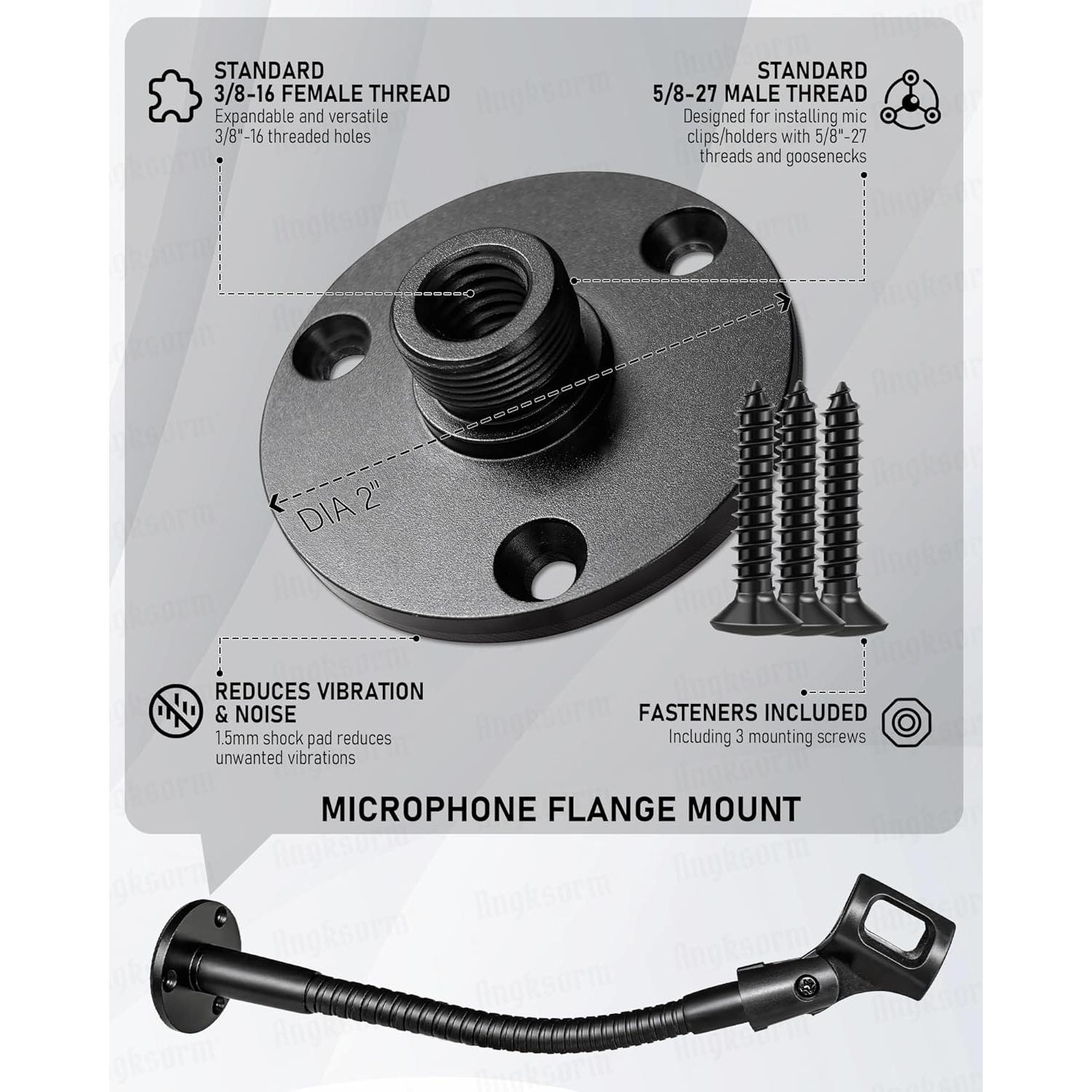 Soporte de Micrófono Flexible Angksorm 15.24 cm con Montaje