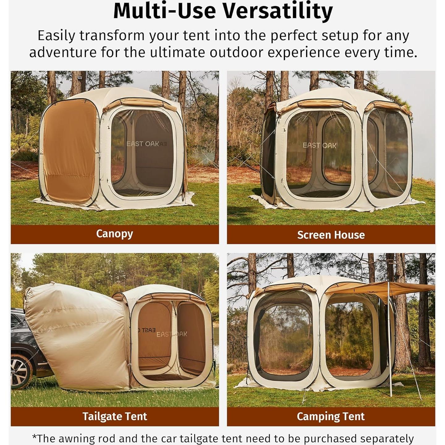 Carpa Pop Up East Oak 3.34m² Beige para Camping y Playa