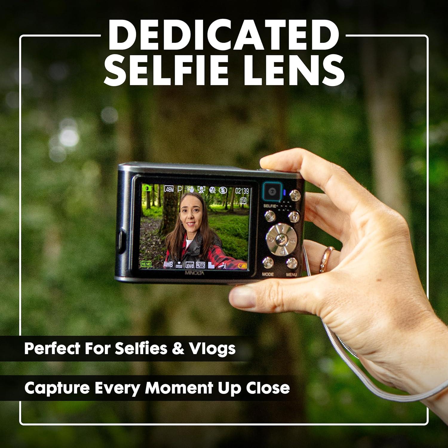 Cámara Digital Minolta MND23-BK 48MP 4K LCD 2.8" Zoom 16X