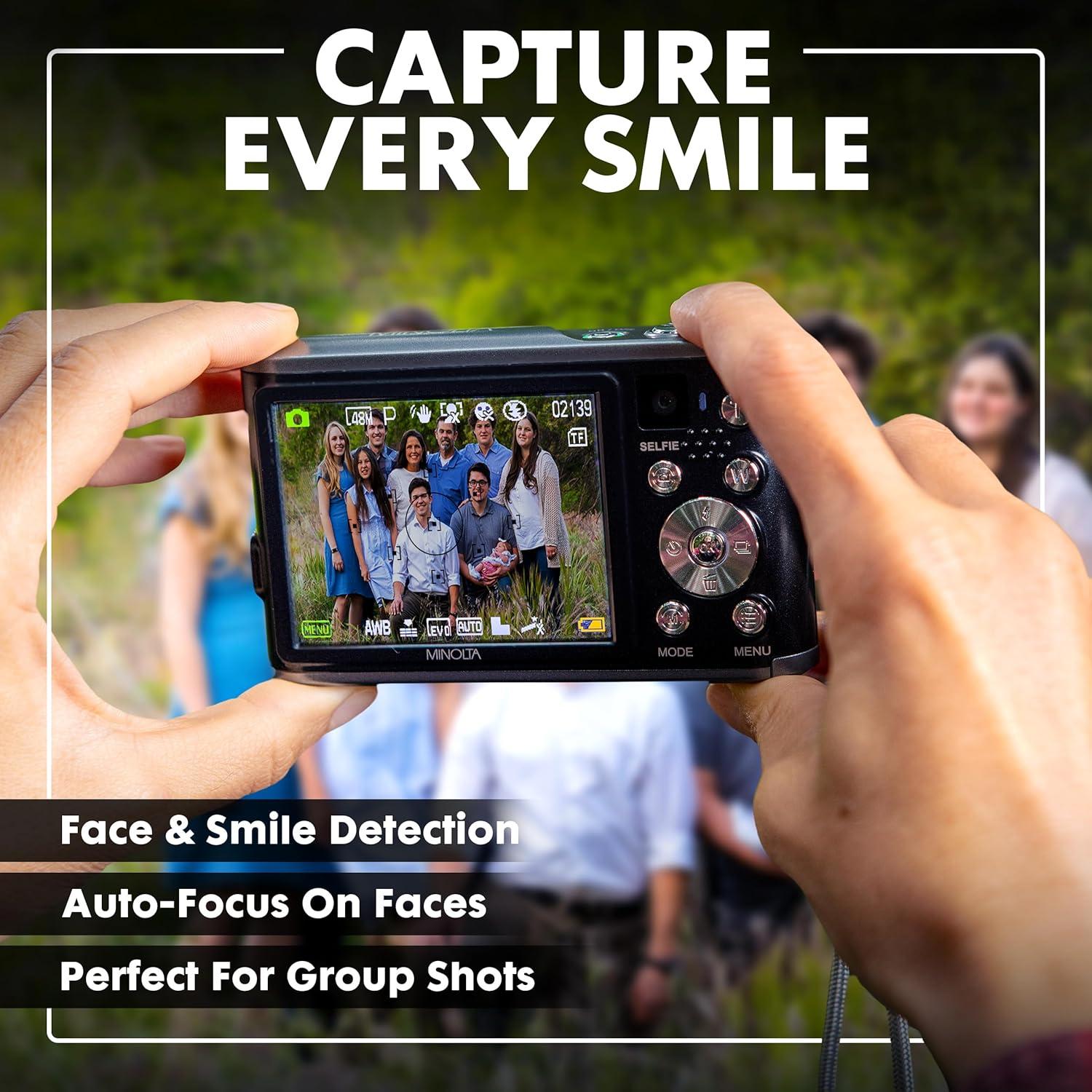 Cámara Digital Minolta MND23-BK 48MP 4K LCD 2.8" Zoom 16X