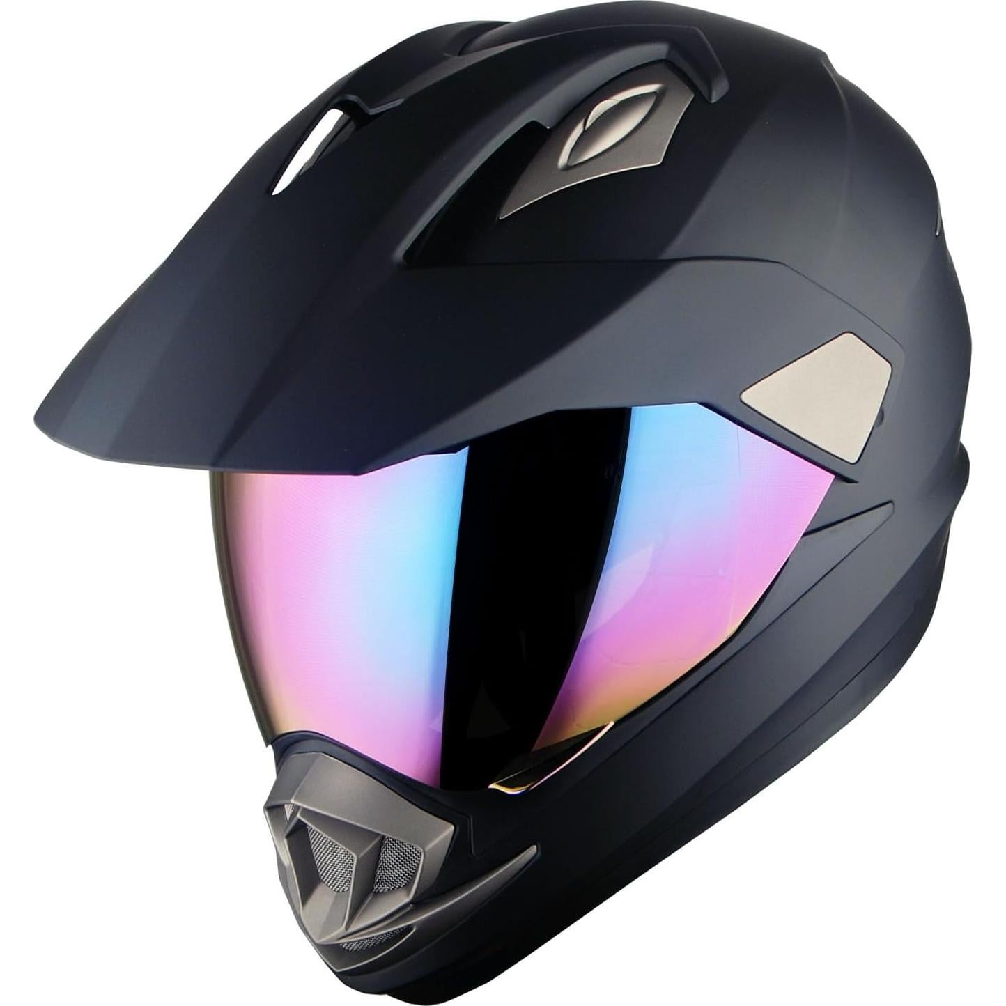 Casco Motocicleta 1Storm HGXP14A Doble Deporte Negro Mate