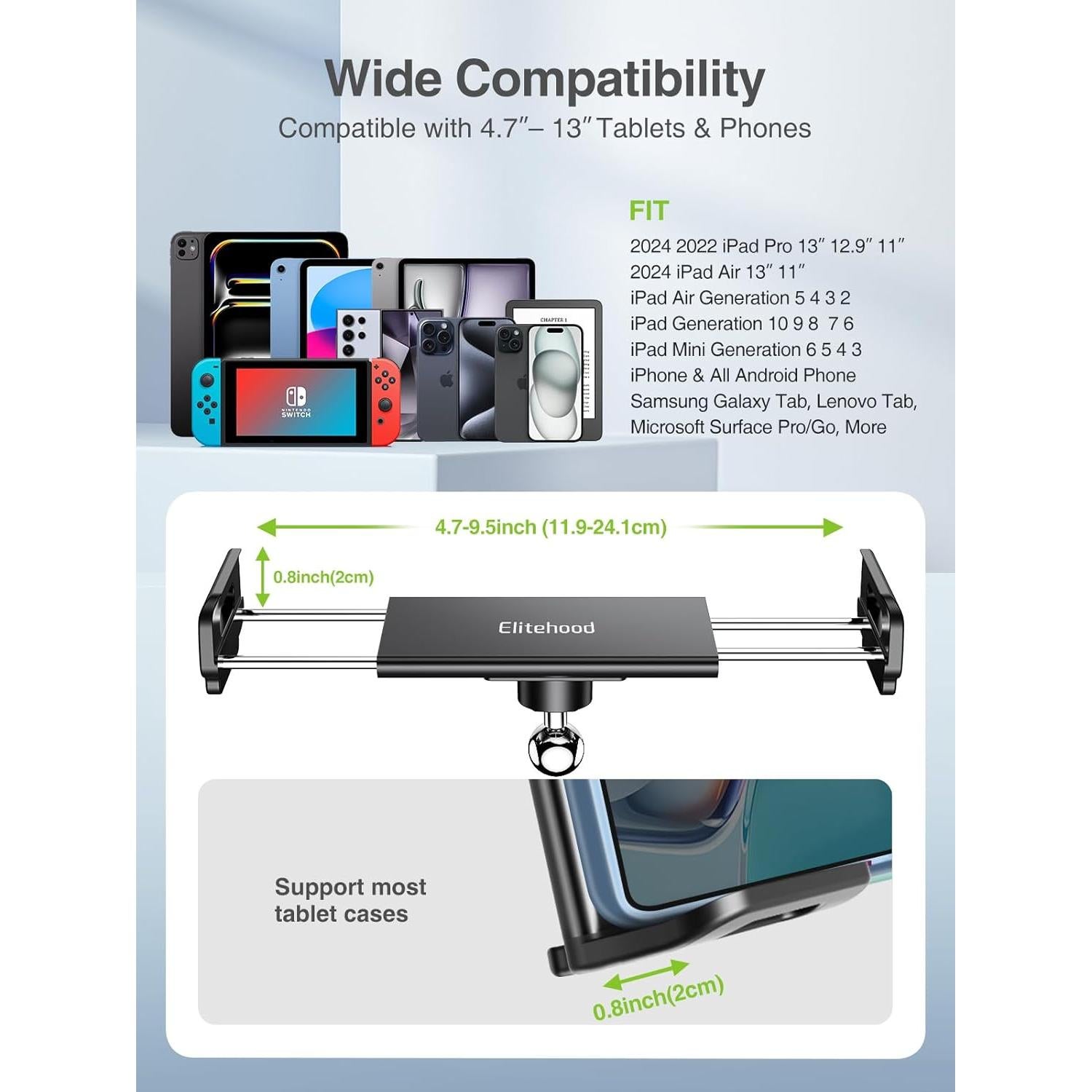 Soporte de Tablet Elitehood para Micrófono Ajustable 360°