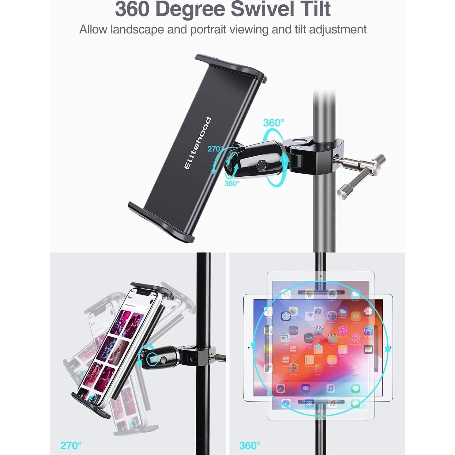 Soporte de Tablet Elitehood para Micrófono Ajustable 360°