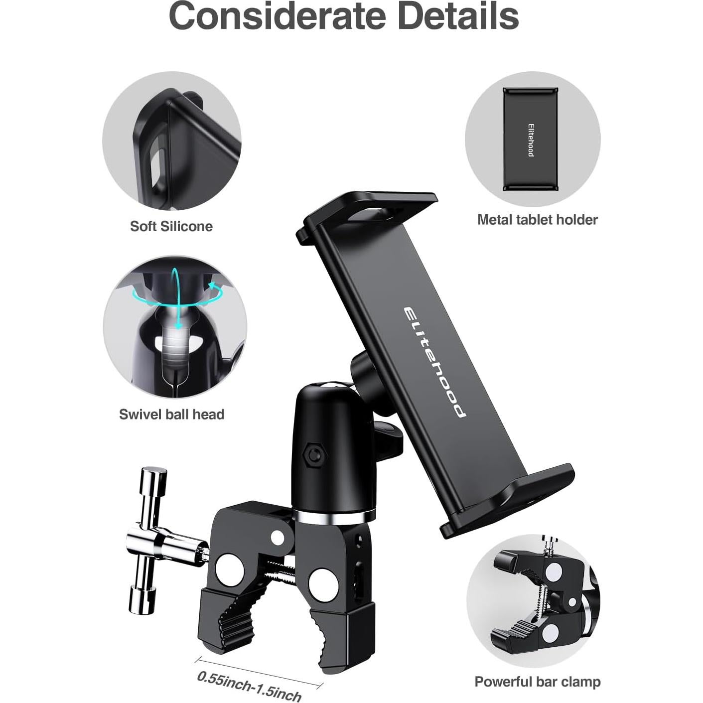 Soporte de Tablet Elitehood para Micrófono Ajustable 360°