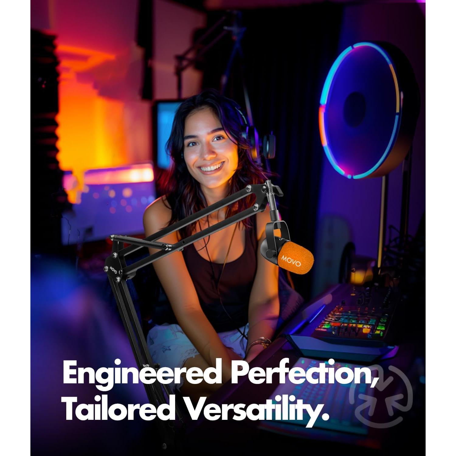 Paquete de 2 Micrófonos Dinámicos XLR Movo CastMic para Podcast