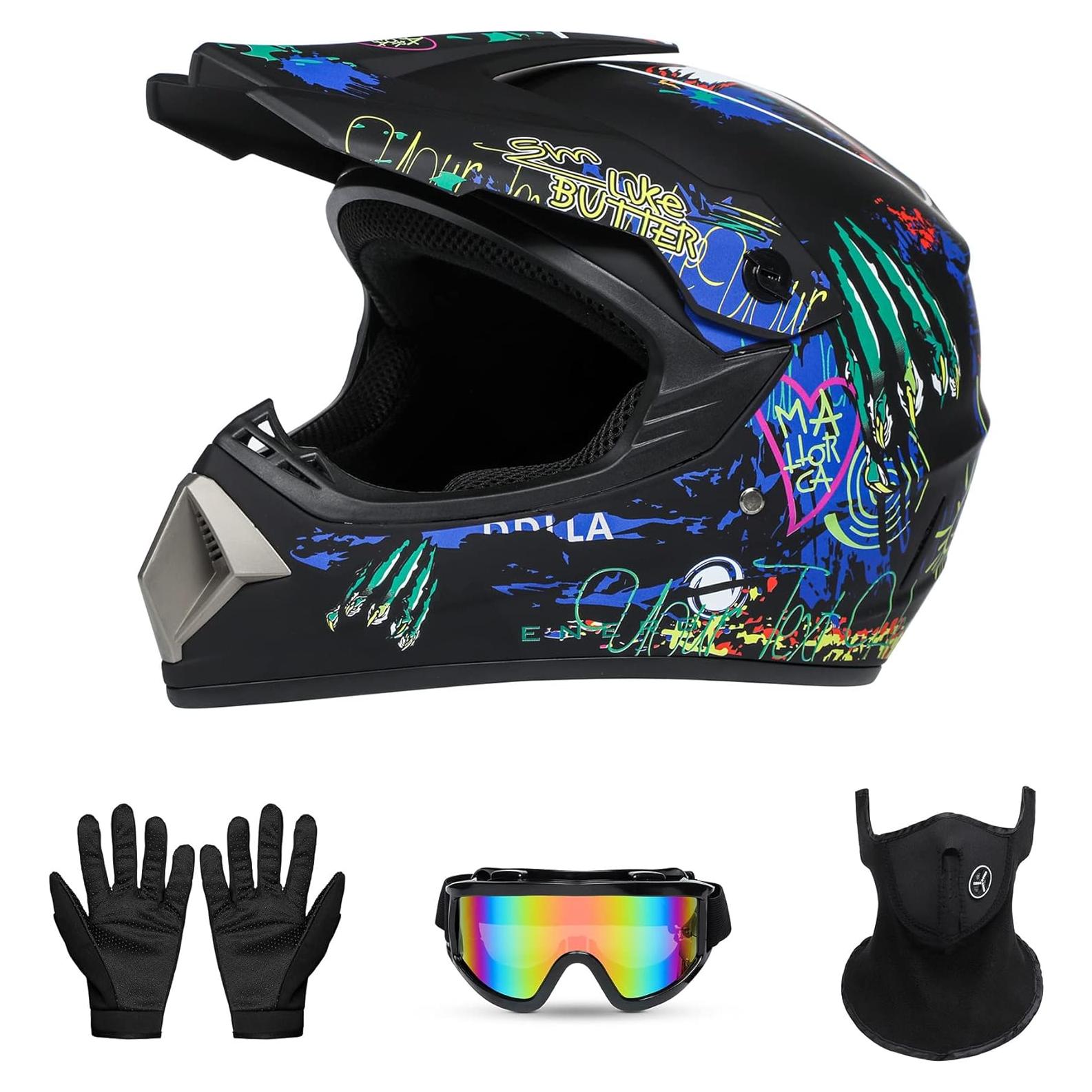 Casco de Motocross PZ PEZE Garra Negra Juvenil Unisex