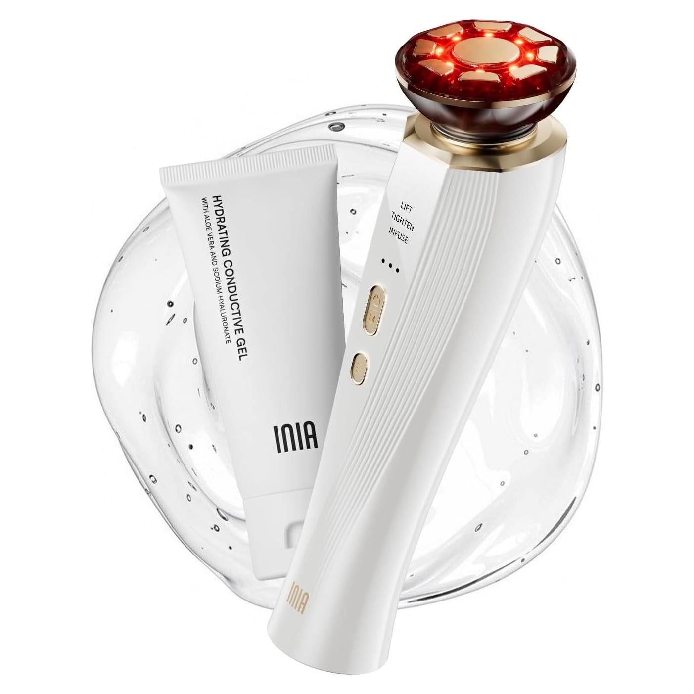 Masajeador Facial INIA 3 en 1 Microcorriente y Luz Roja