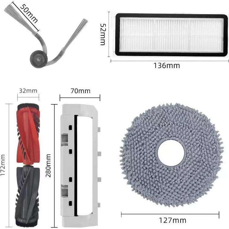 Accesorios de Aspiradora Robot ZHICHENG P10 12 Piezas
