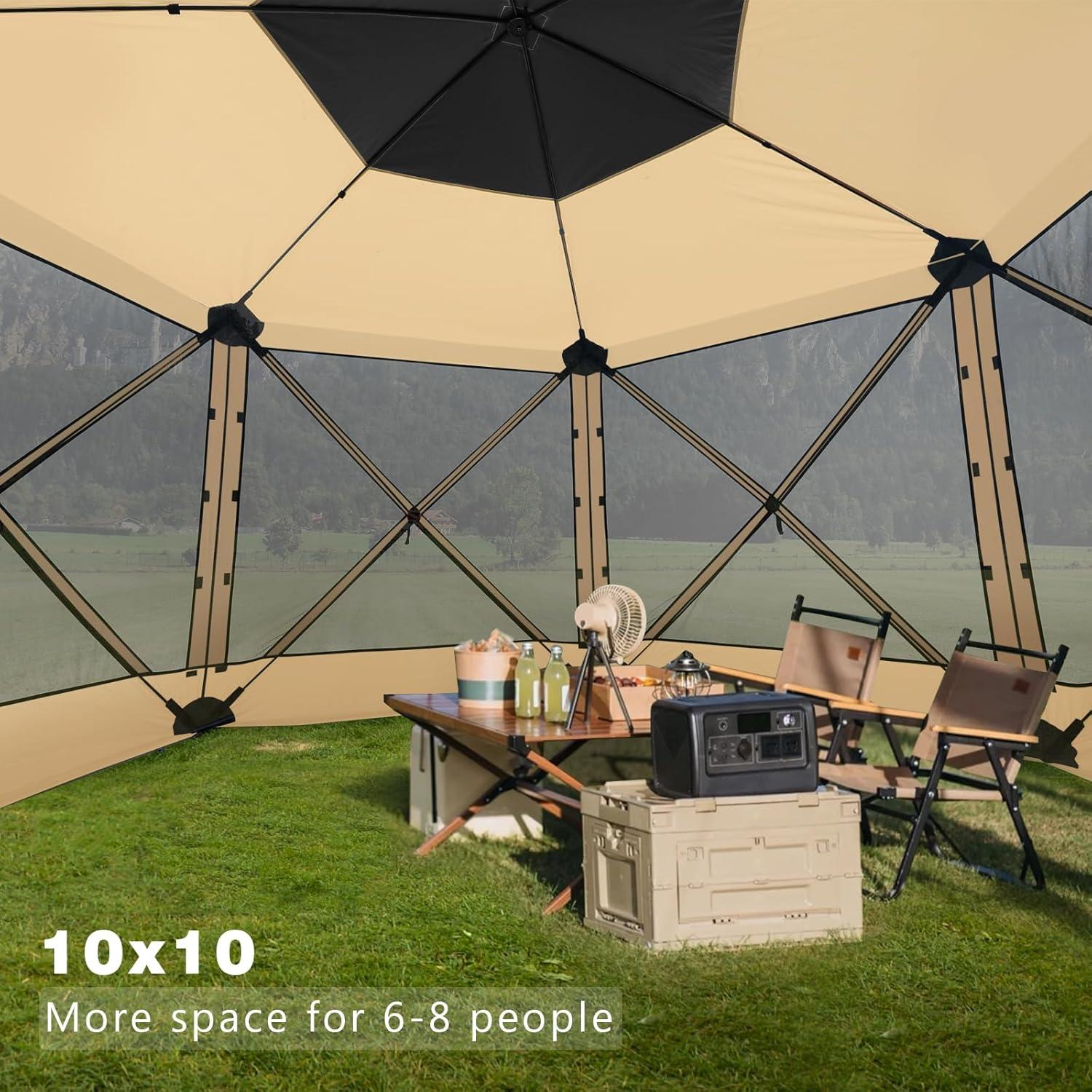 Carpa Plegable MASTERCANOPY 10x10ft Beige - Refugio Exterior