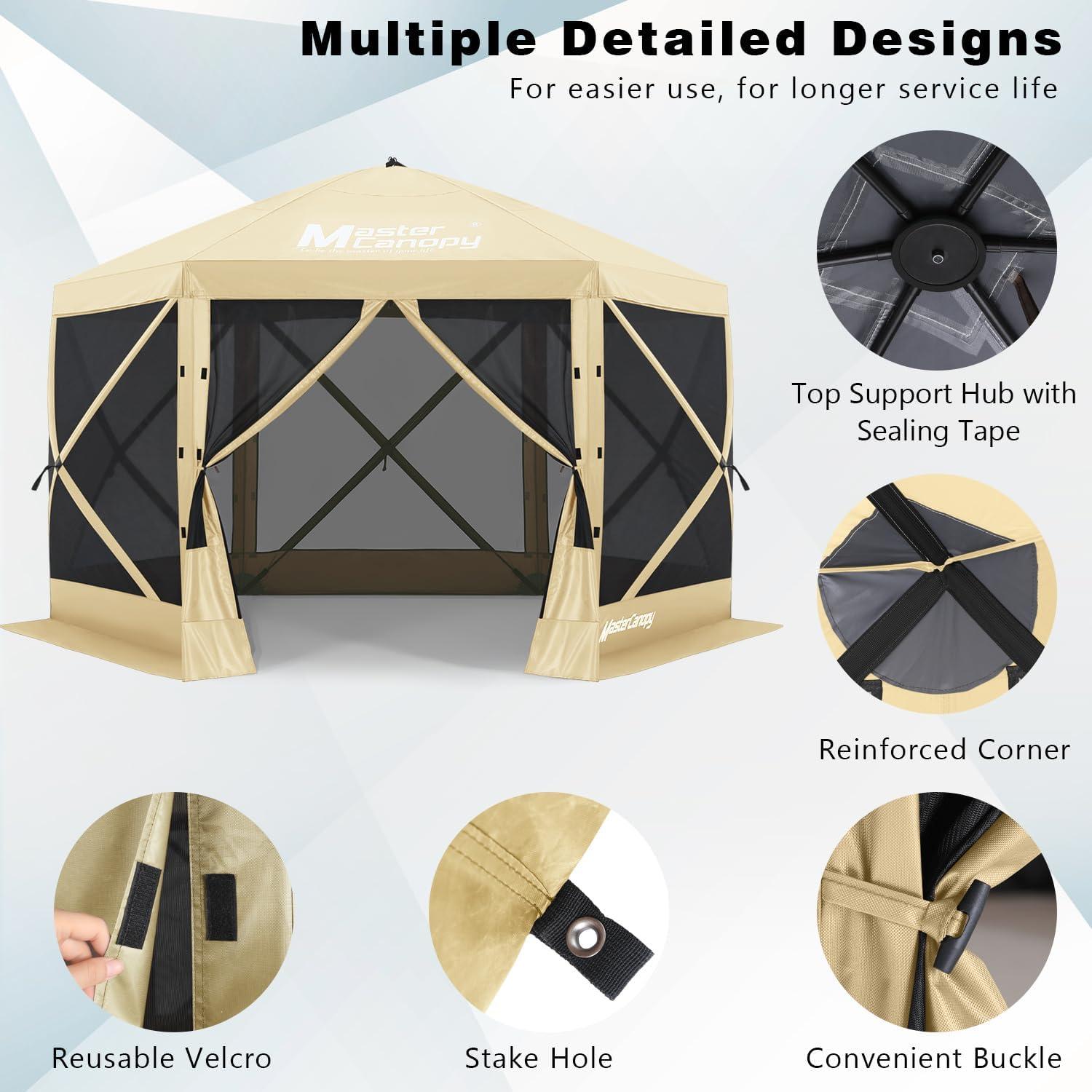 Carpa Plegable MASTERCANOPY 10x10ft Beige - Refugio Exterior