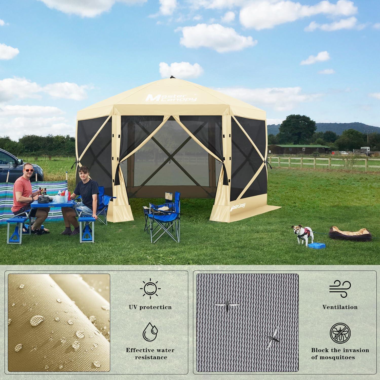 Carpa Plegable MASTERCANOPY 10x10ft Beige - Refugio Exterior