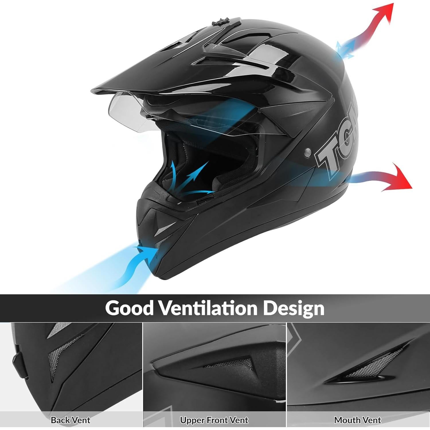 Casco Integral TCMT Off-Road Unisex Adulto 55-64 cm