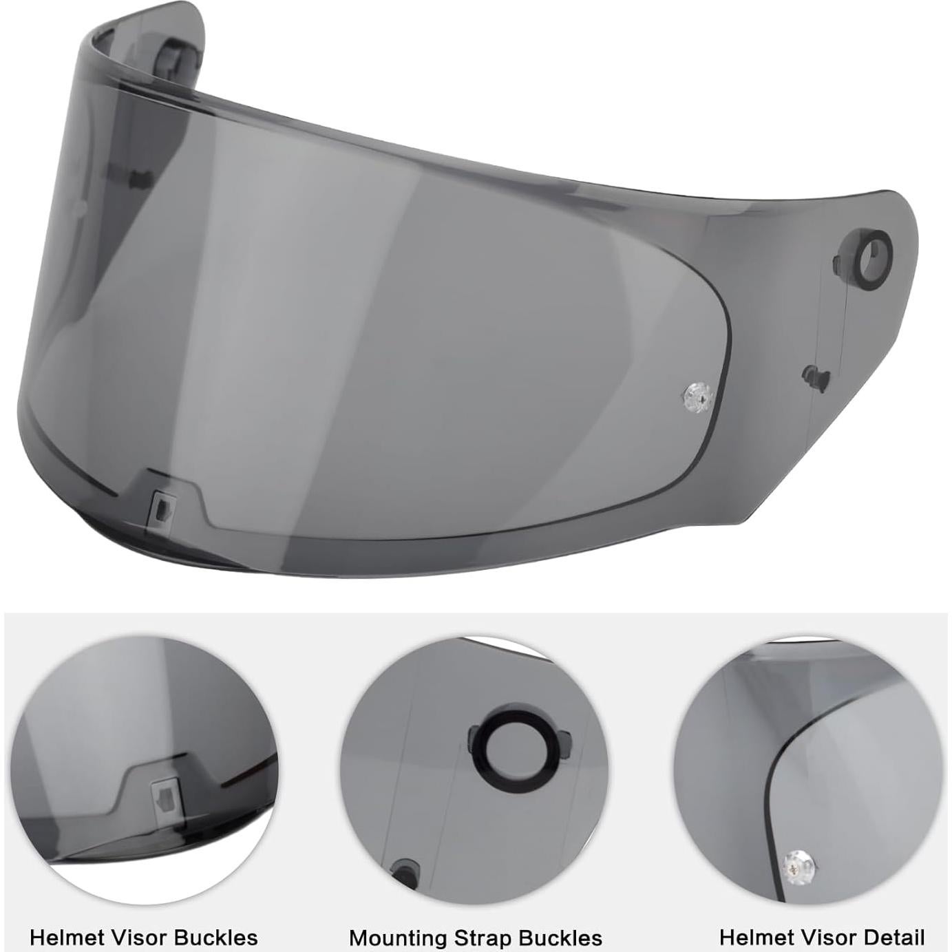 Visera de Casco de Motocicleta RIDLOG Ahumado para LS2