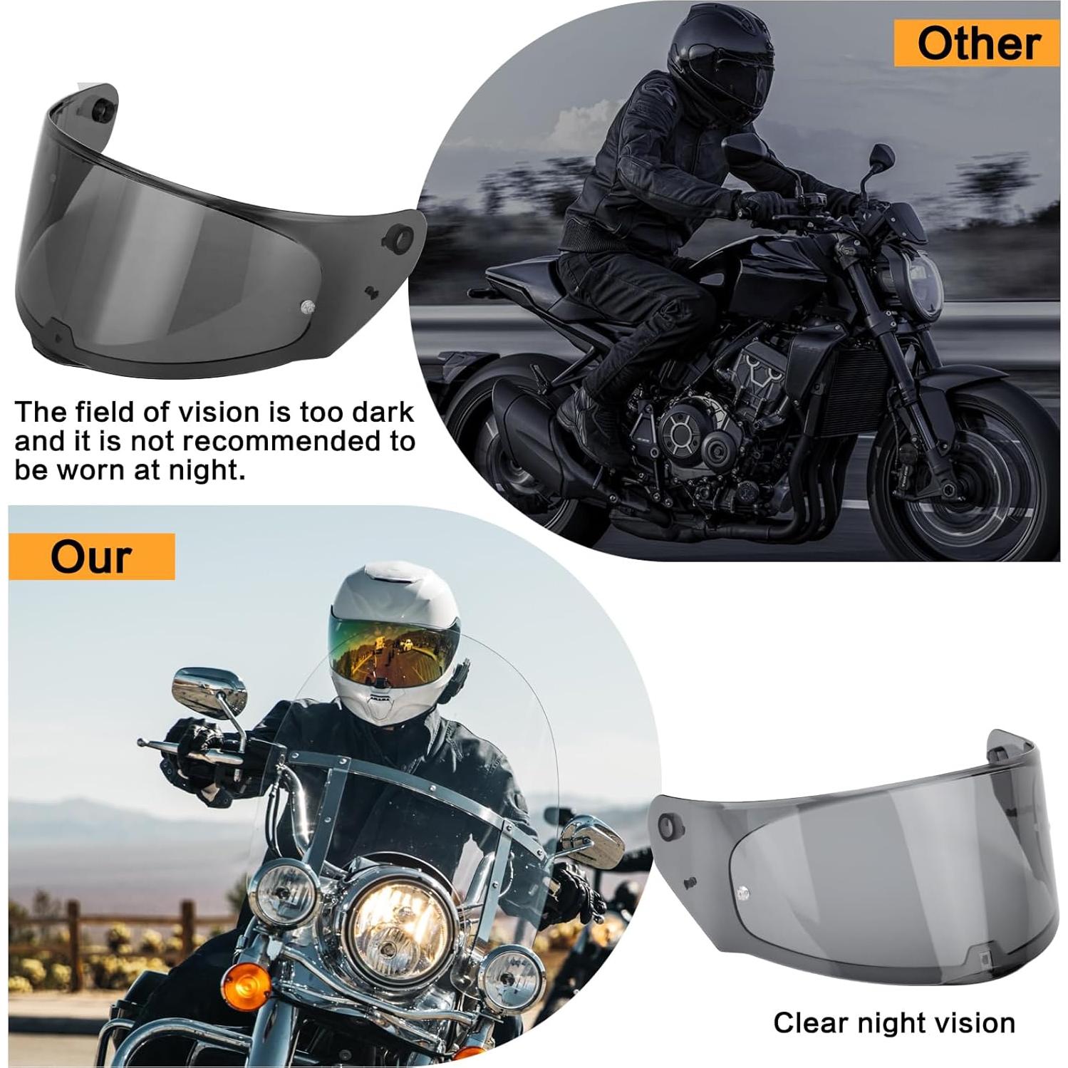 Visera de Casco de Motocicleta RIDLOG Ahumado para LS2