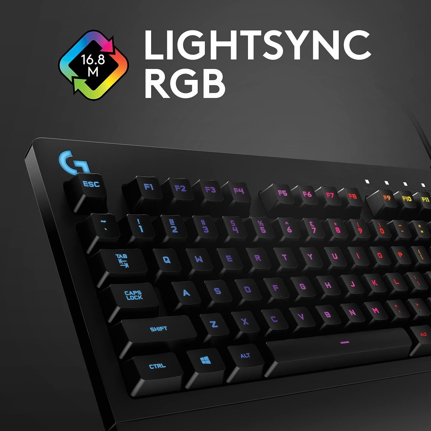 Teclado Gaming Logitech G213 Prodigy RGB Resistente - Negro
