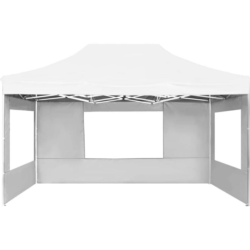 Carpa de Fiesta Plegable KCCKOM 4.3x3m Blanca con Paneles