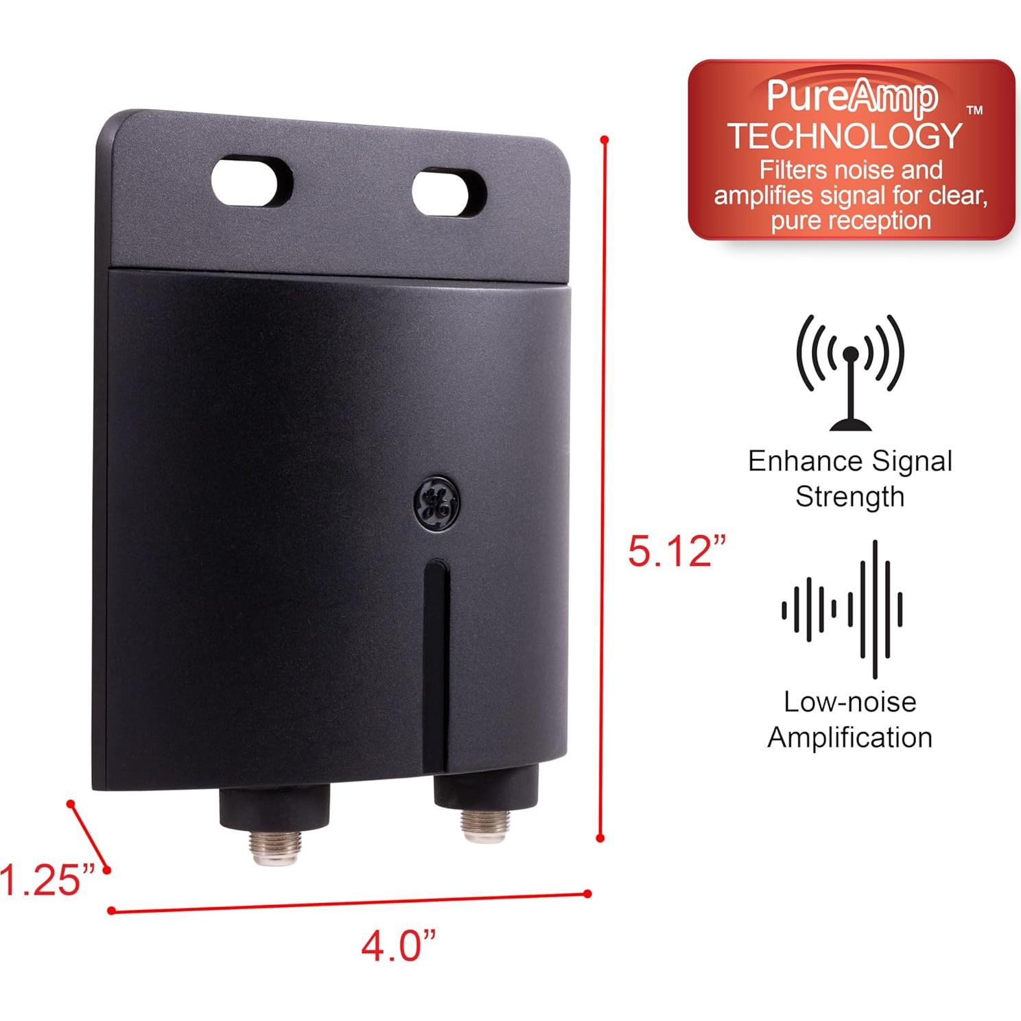 Amplificador de Antena Exterior GE 42179, Señal VHF UHF HD
