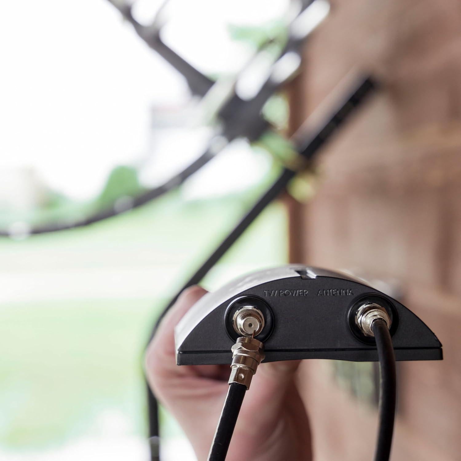 Amplificador de Antena Exterior GE 42179, Señal VHF UHF HD