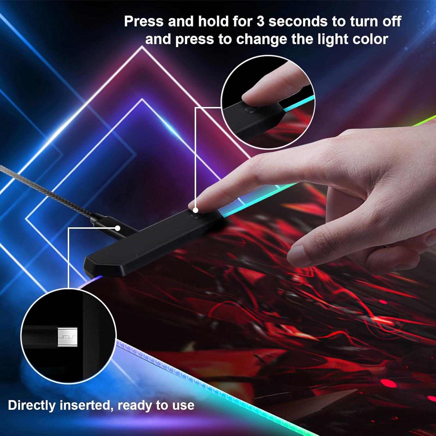 Alfombrilla de Ratón RGB Sabermaster 800x300mm Impermeable