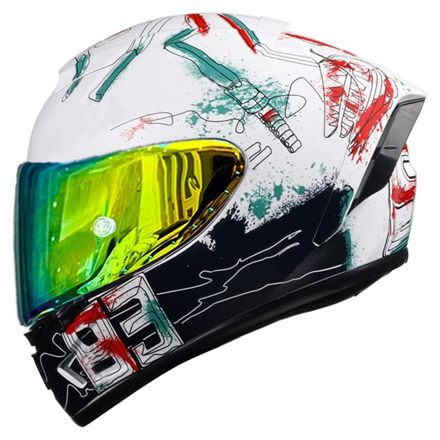 Casco Integral Woljay 2021 Unisex Adulto ABS Cromo