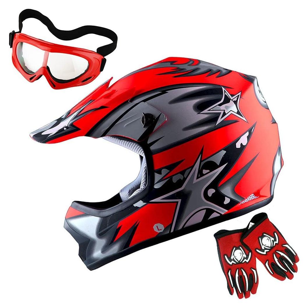 Casco de Motocross 1Storm HBOY para Niños S 49-50 CM