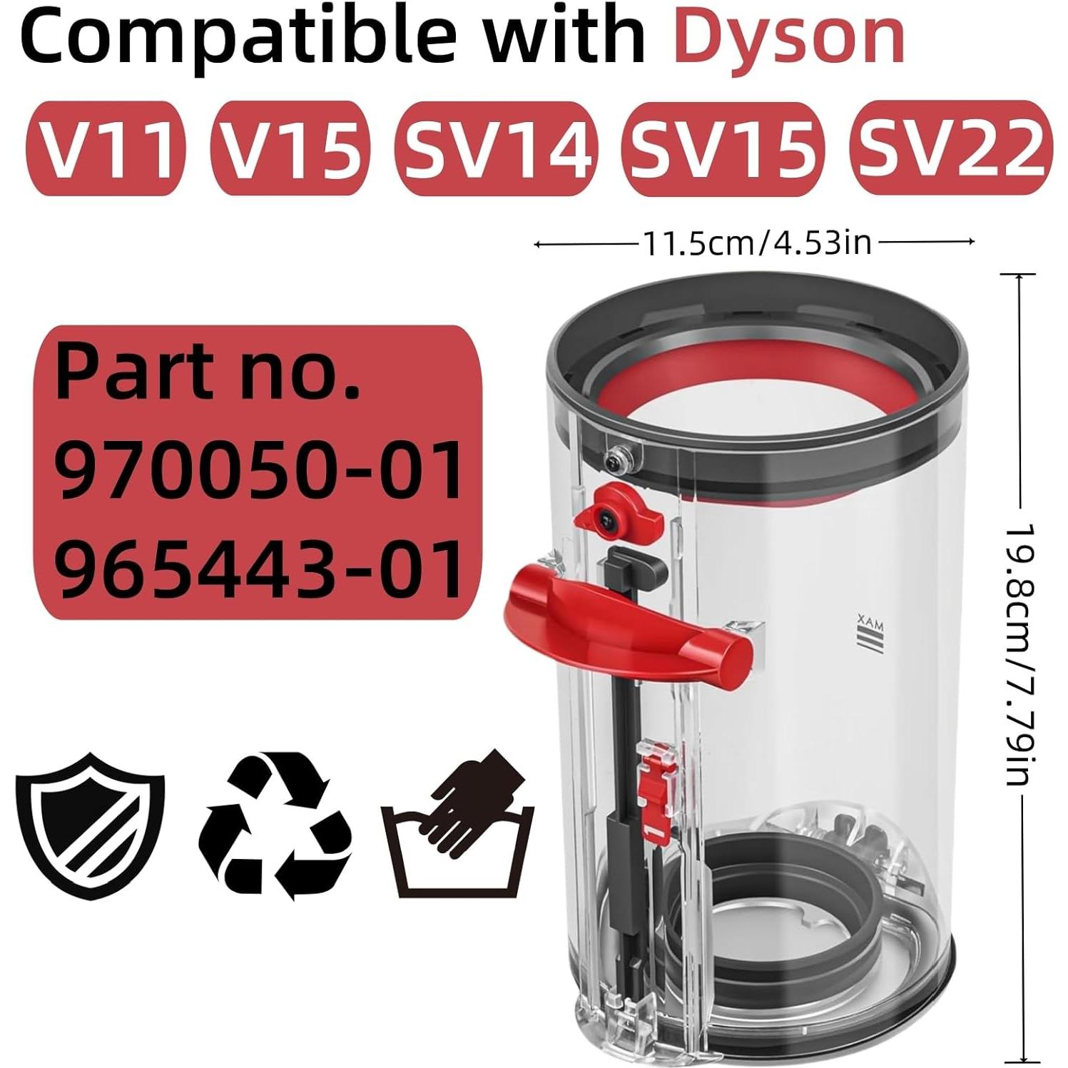 Contenedor de Polvo Compatible Dyson V11 V15 SV14 SV15 SV22