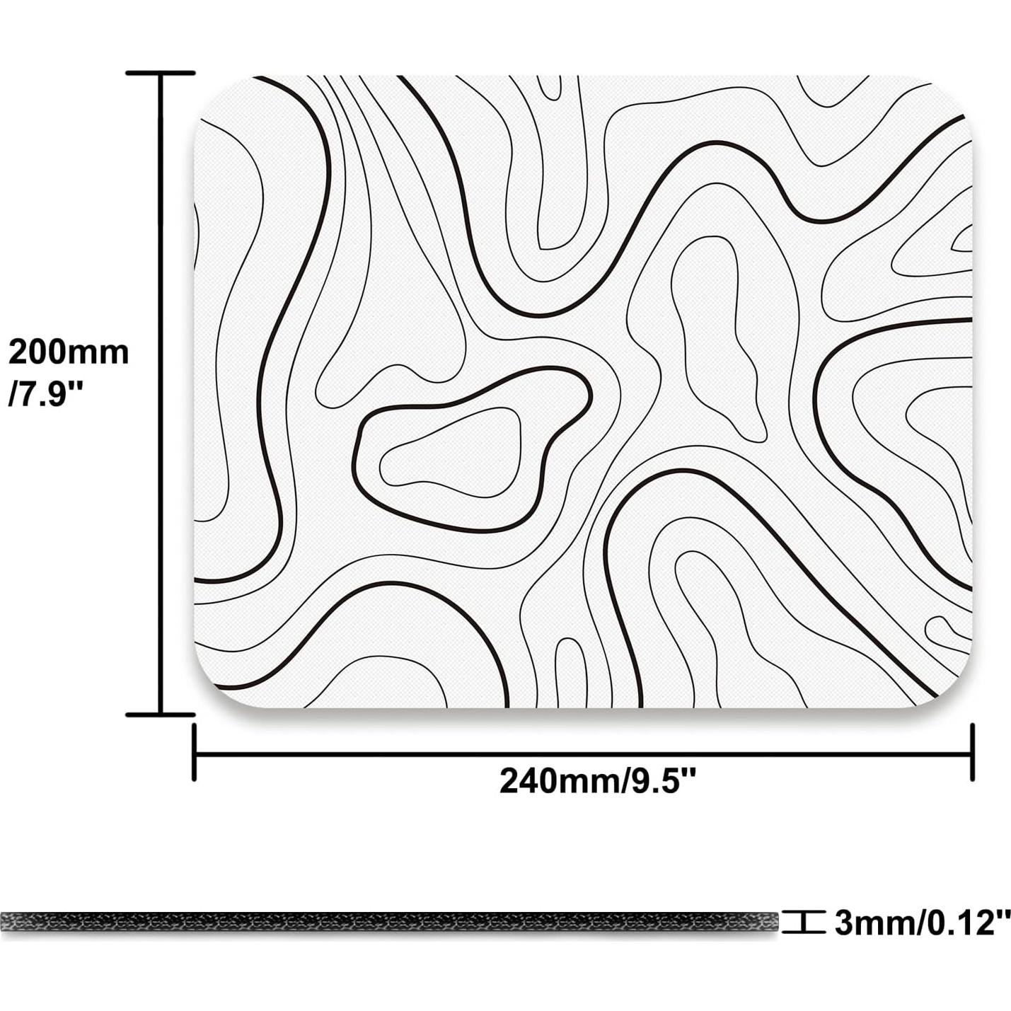Alfombrilla de Ratón Topográfica Audimi 24x20cm Antideslizante