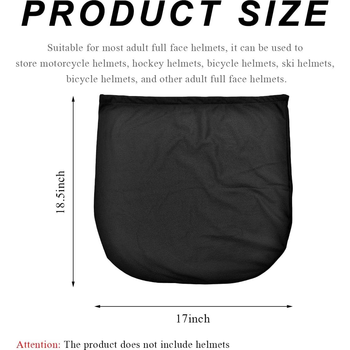 Bolsa para Casco KVAEY Negra, Tela de Nailon, Compacta