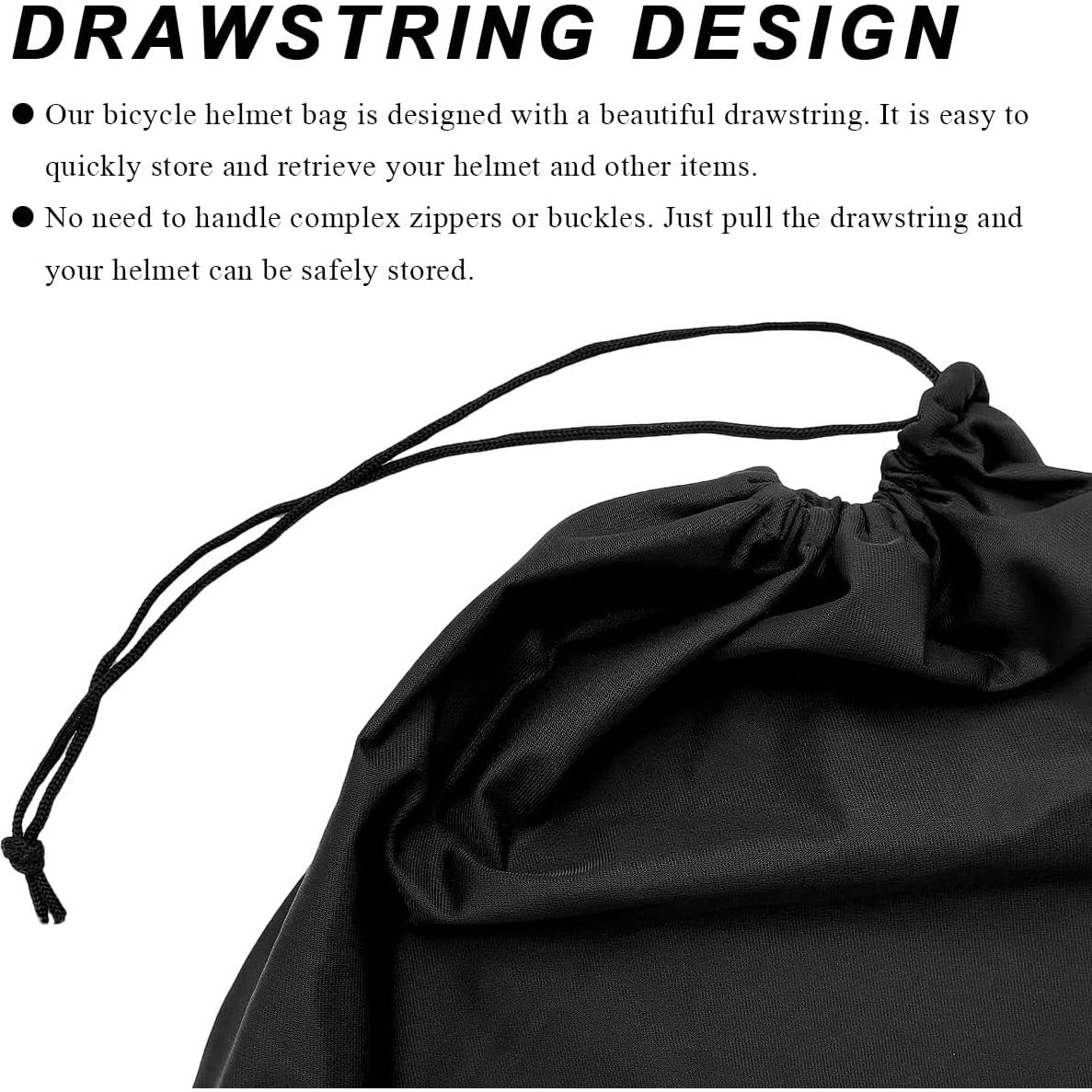 Bolsa para Casco KVAEY Negra, Tela de Nailon, Compacta